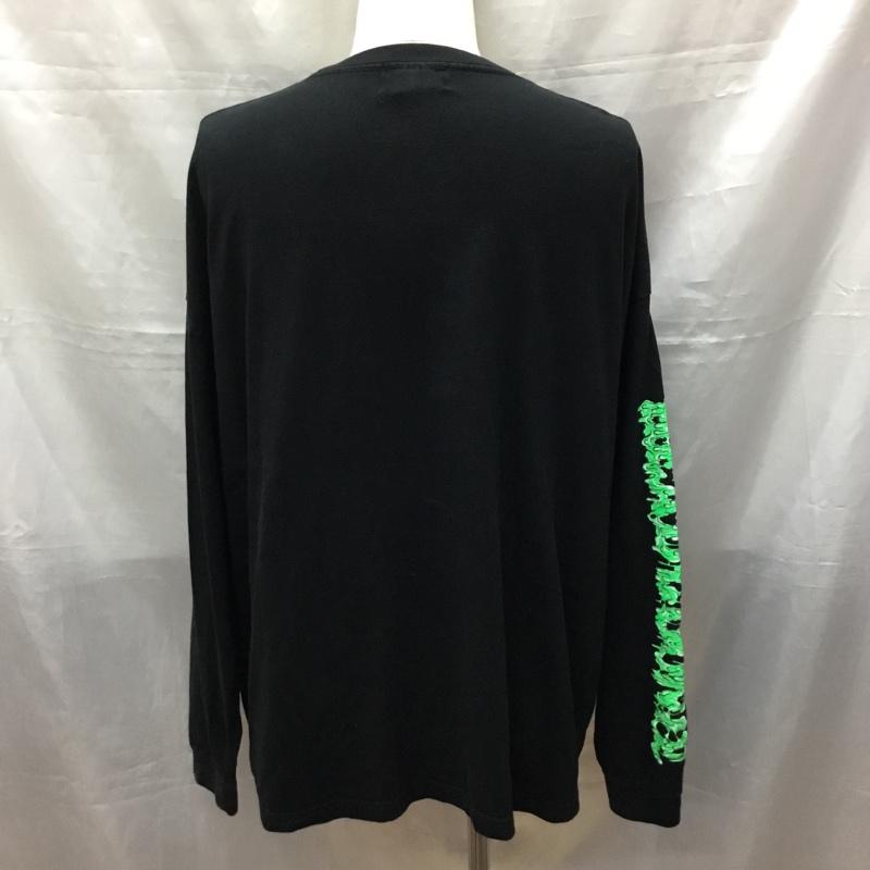 ヘッドグーニー HEADGOONIE カットソー 長袖 長袖カットソー クルーネックカットソー ロングスリーブカットソー プリントTシャツ L ロゴ、文字 黒 / ブラック /  メンズ USED 古着 中古 10117535