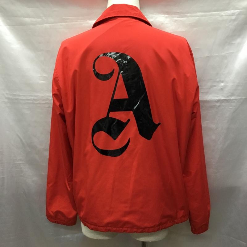 チャンピオン Champion ジャケット、上着 ジャケット、ブレザー C8-F601 バックプリント コーチジャケット Mr.GENTLEMAN コラボ L プリント 赤 / レッド /  メンズ USED 古着 中古 10119178