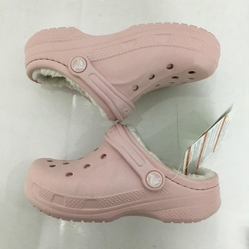 クロックス crocs シューズ シューズ 16245-952 18.5cm ralen lined clog 18.5cm 無地 桃 / ピンク /  ガールズ USED 古着 中古 10125078
