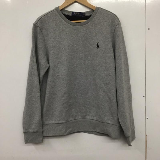 ポロラルフローレン POLO RALPH LAUREN トレーナー 長袖 長袖トレーナー スウェット クルーネック プルオーバー S ロゴ、文字 灰 / グレー /  メンズ USED 古着 中古 10140664