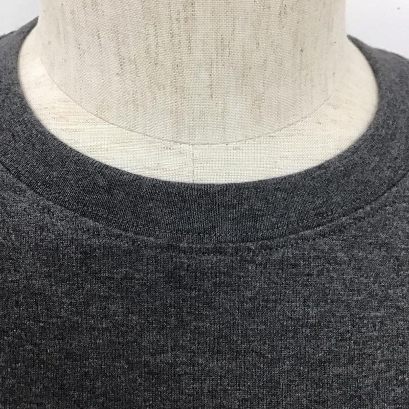 ザノースフェイス THE NORTH FACE Tシャツ 半袖 nt31950 半袖Tシャツ ボーダーTシャツ 半袖カットソー XL ロゴ、文字 白 / ホワイト / X 灰 / グレー /  メンズ USED 古着 中古 10127324