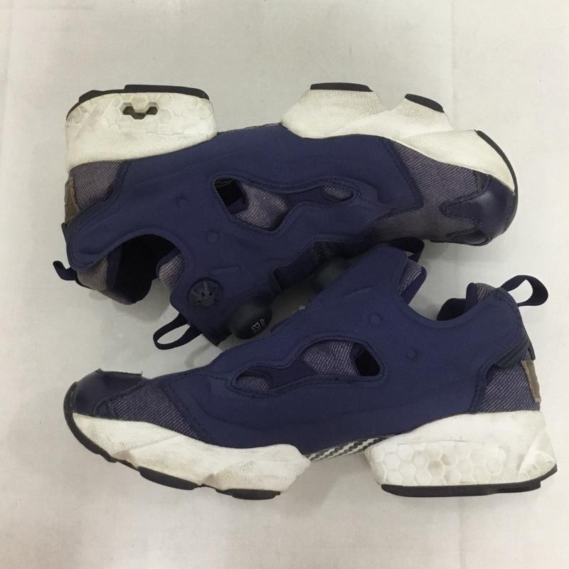 リーボック Reebok スニーカー スニーカー BD5609 インスタ ポンプ フューリー 23.5cm 23.5cm ロゴ、文字 紺 / ネイビー /  レディース USED 古着 中古 10140601
