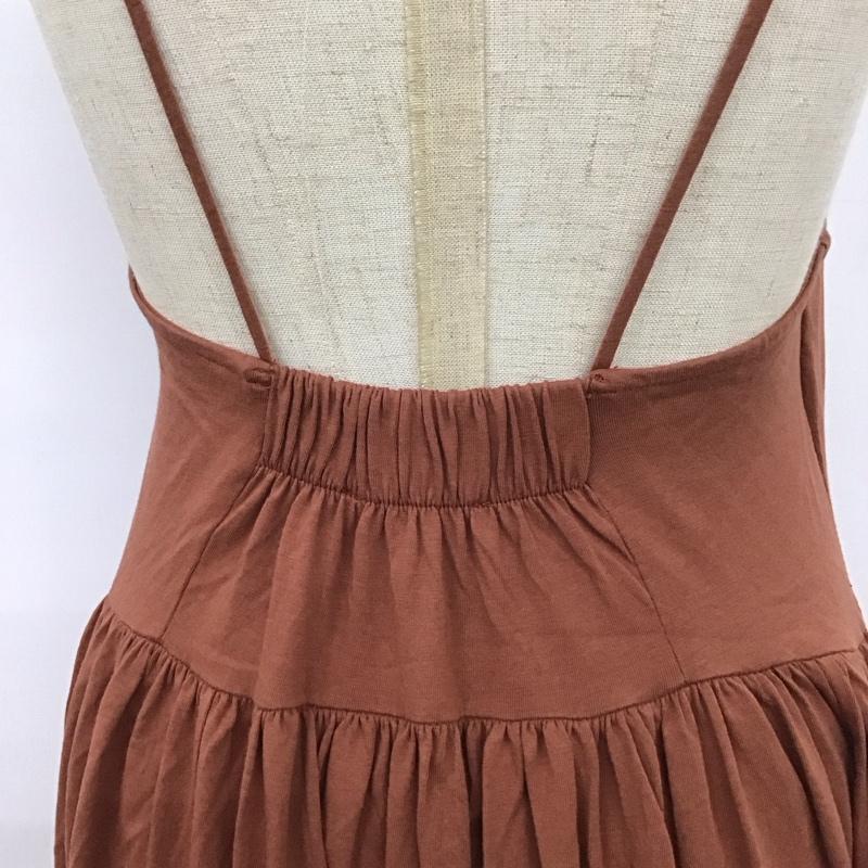ザラ ZARA ワンピース ロングスカート ロングワンピース ノースリーブロングワンピース フレアスカート S 無地 茶 / ブラウン /  レディース USED 古着 中古 10112119