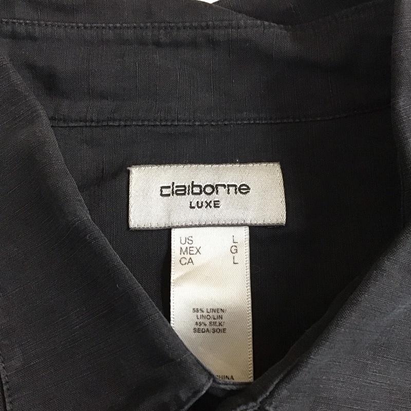 古着 USED シャツ、ブラウス 長袖 長袖シャツ カラーシャツ ポケットシャツ 長袖カットソー L プリント 黒 / ブラック /  メンズ USED 古着 中古 10119017