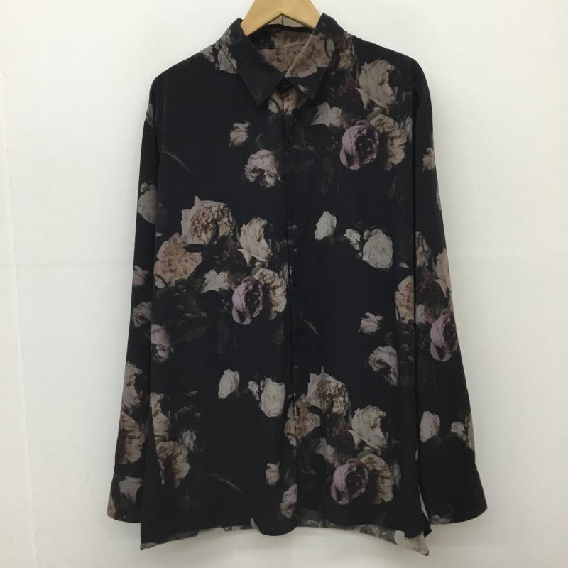 ラッドミュージシャン LAD MUSICIAN シャツ、ブラウス 長袖 46 花柄 黒 / ブラック /  メンズ USED 古着 中古 10141053