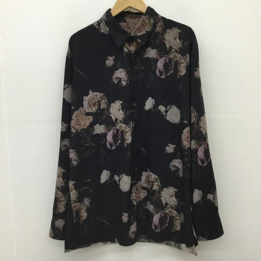 ラッドミュージシャン LAD MUSICIAN シャツ、ブラウス 長袖 46 花柄 黒 / ブラック /  メンズ USED 古着 中古 10141053