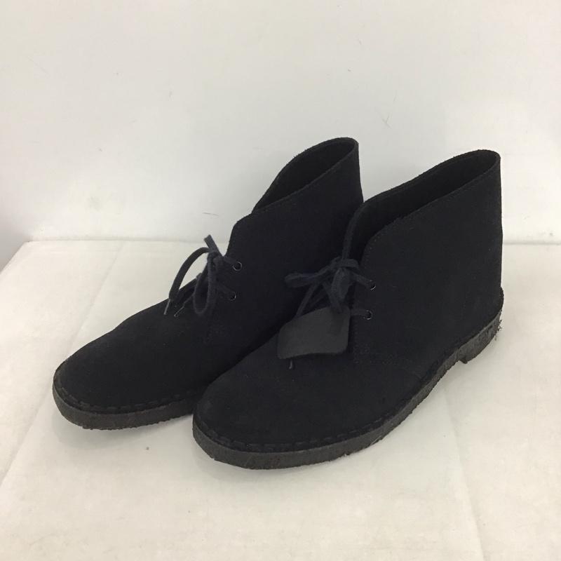 クラークス Clarks ブーツ ショートブーツ デザートブーツ 39.5 US：6 無地 黒 / ブラック /  メンズ USED 古着 中古 10141046