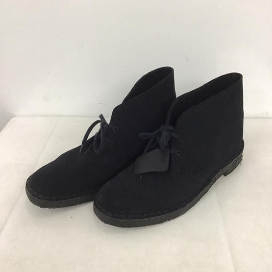 クラークス Clarks ブーツ ショートブーツ デザートブーツ 39.5 US：6 無地 黒 / ブラック /  メンズ USED 古着 中古 10141046