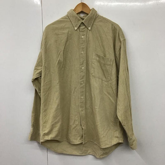 古着 USED シャツ、ブラウス 長袖 長袖シャツ 無地シャツ カラーシャツ コーデュロイシャツ L 無地 ベージュ / ベージュ /  メンズ USED 古着 中古 10130893