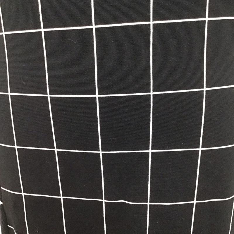 ザラ ZARA ワンピース ロングスカート 1198 635 800 半袖 スタンドネック M チェック 黒 / ブラック / X 白 / ホワイト /  レディース USED 古着 中古 10112371
