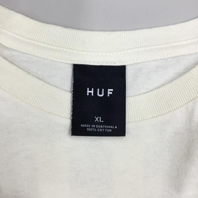 ハフ HUF Tシャツ 半袖 半袖カットソー プリントTシャツ クルーネックカットソー XL プリント オフホワイト / オフホワイト /  メンズ USED 古着 中古 10122945