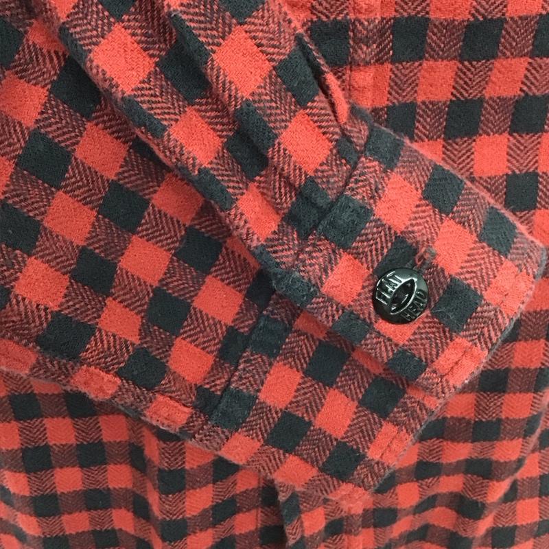 フラットヘッド The Flat Head シャツ、ブラウス 長袖 長袖シャツ 38 チェック 黒 / ブラック / X 赤 / レッド /  メンズ USED 古着 中古 10107794