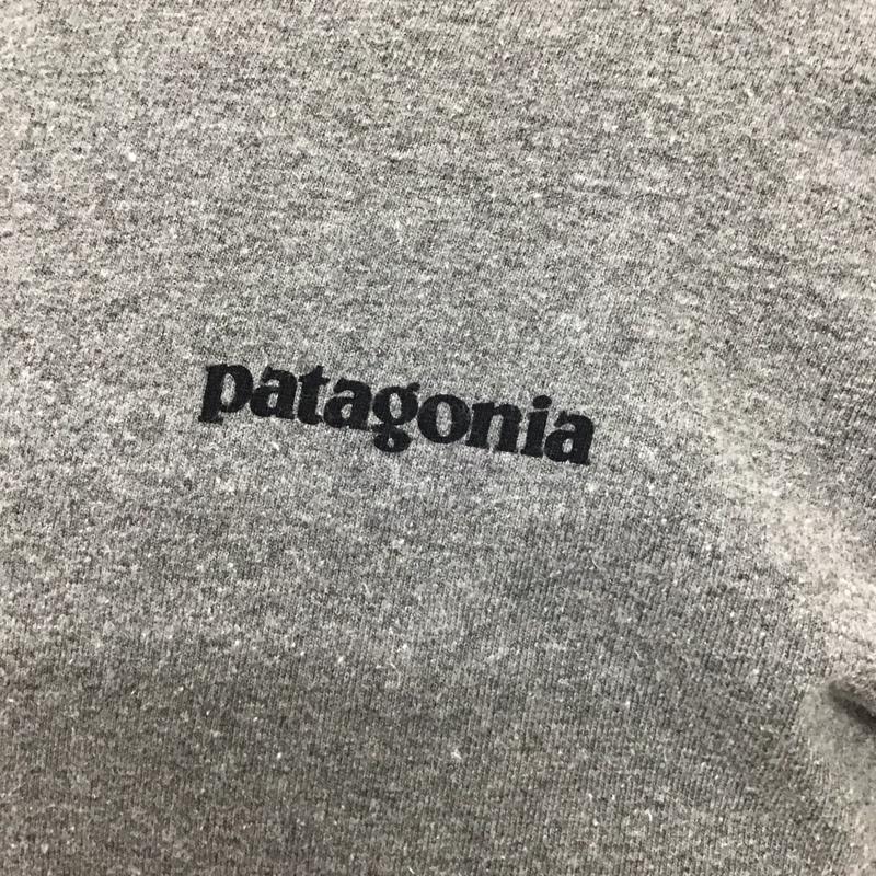 パタゴニア patagonia カットソー 長袖 長袖カットソー クルーネックカットソー ロングスリーブカットソー プリントTシャツ M ロゴ、文字 灰 / グレー /  メンズ USED 古着 中古 10120319