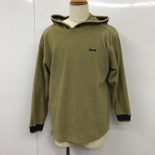 ナイキ NIKE パーカー 長袖 長袖パーカー フード付きパーカー プリントスウェット トレーナー 古着 L ロゴ、文字 ベージュ / ベージュ /  メンズ USED 古着 中古 10112163