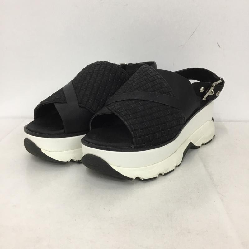 スナイデル SNIDEL サンダル サンダル SWGS202620 スニーカーソールサンダル 厚底 M 無地 黒 / ブラック / X 白 / ホワイト /  レディース USED 古着 中古 10145608