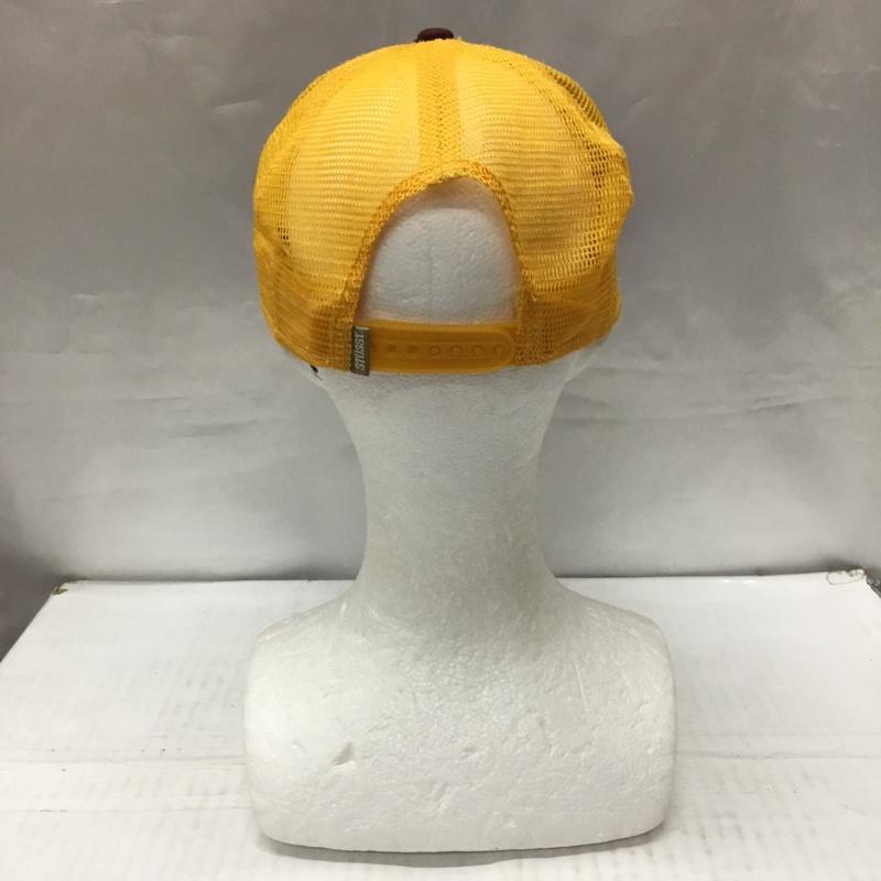 ステューシー STUSSY 帽子 キャップ メッシュキャップ ロゴ、文字 橙 / オレンジ / X ボルドー / ボルドー /  メンズ USED 古着 中古 10108552