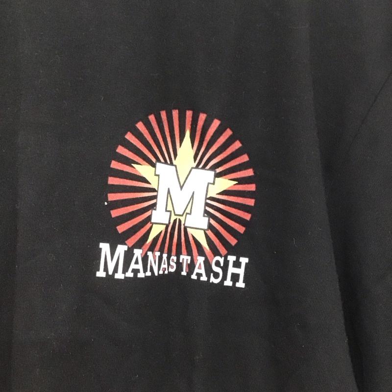 マナスタッシュ MANASTASH Tシャツ 半袖 半袖カットソー プリントTシャツ クルーネックカットソー hemptour XL ロゴ、文字 黒 / ブラック /  メンズ USED 古着 中古 10142639