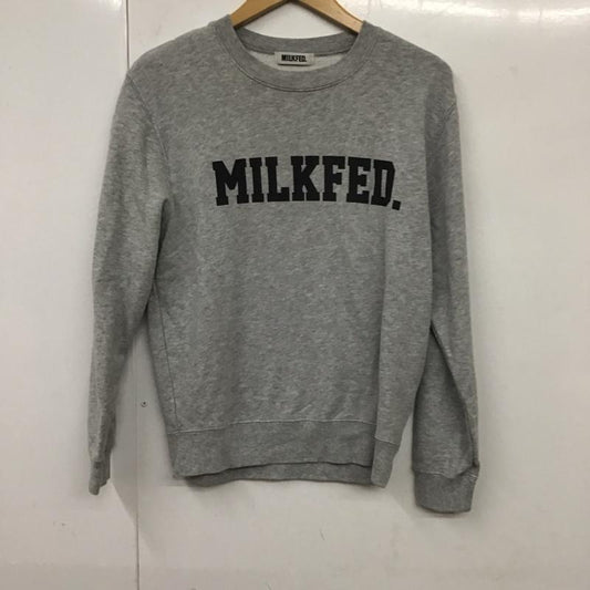 ミルクフェド MILKFED. トレーナー 長袖 ロゴ、文字 灰 / グレー /  レディース USED 古着 中古 10120172