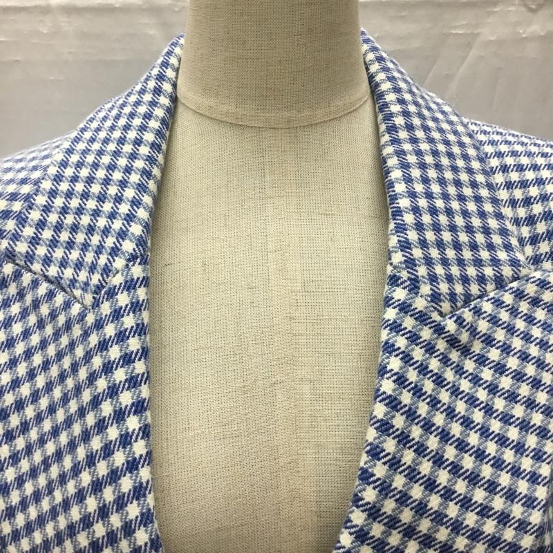 ザラ ZARA セットアップ セットアップ 2052 362 044 ダブルジャケット ショートパンツ M チェック 白 / ホワイト / X 青 / ブルー /  レディース USED 古着 中古 10107463