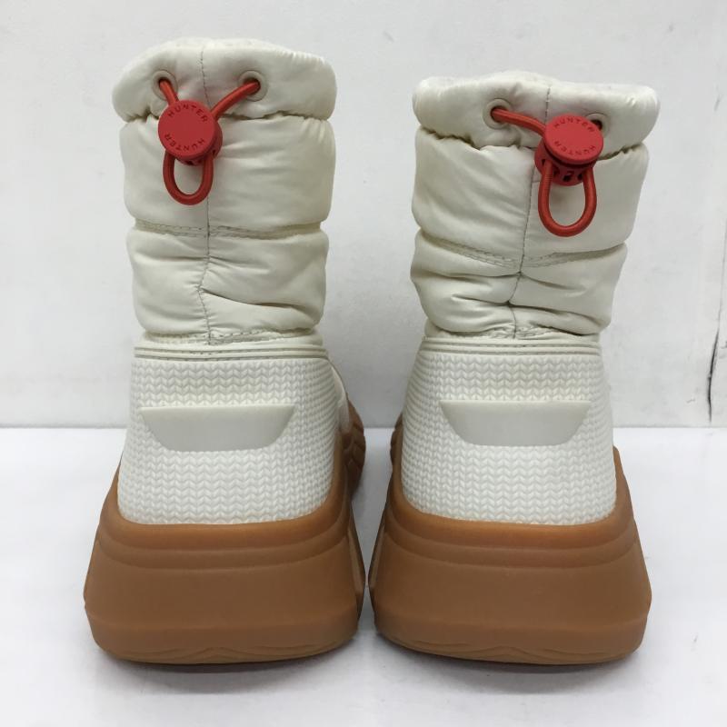 ハンター HUNTER ブーツ ショートブーツ HUNTER INTREPID SHORT SNOW BOOT スノーブーツ US：7 ロゴ、文字 白 / ホワイト /  レディース USED 古着 中古 10144215