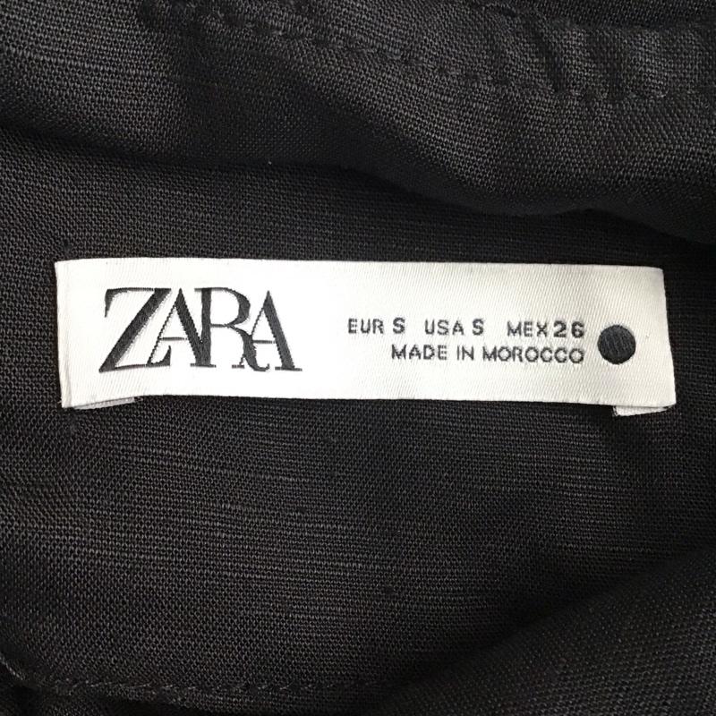 ザラ ZARA ワンピース ロングスカート ノースリーブロングワンピース フレアスカート サイドスリット S 無地 黒 / ブラック /  レディース USED 古着 中古 10117989