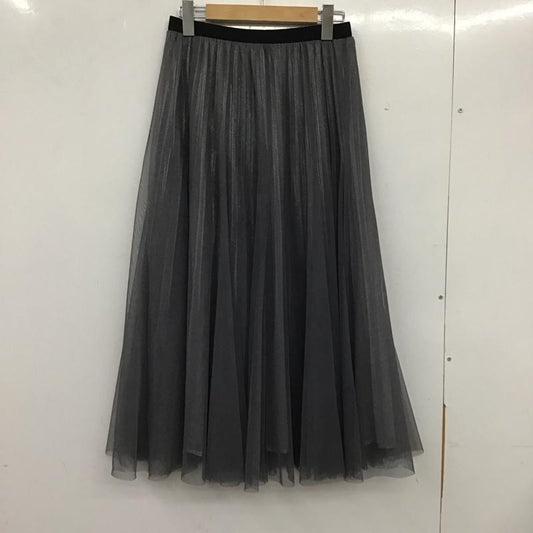 アンタイトル UNTITLED スカート ロングスカート BC153-77300JJ ラメチュールスカート 2 無地 灰 / グレー /  レディース USED 古着 中古 10133743