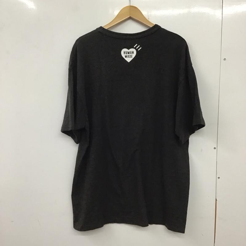 ヒューマンメード HUMAN MADE Tシャツ 半袖 半袖カットソー 無地Tシャツ クルーネックカットソー プリント 黒 / ブラック /  メンズ USED 古着 中古 10135935