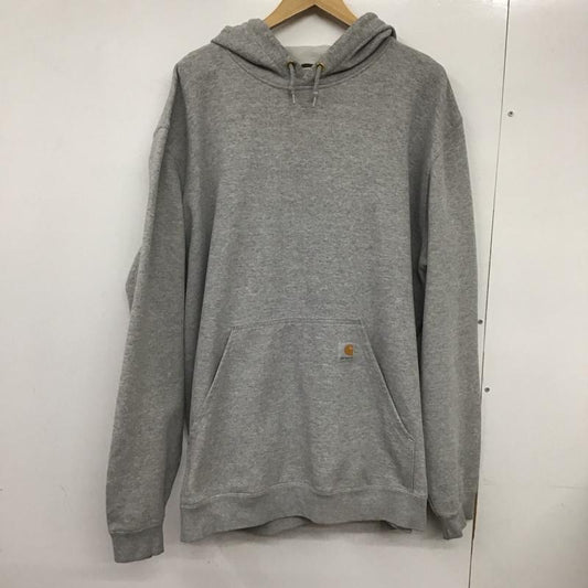カーハート Carhartt パーカー 長袖 長袖パーカー プルオーバーパーカー スウェット XL 無地 灰 / グレー /  メンズ USED 古着 中古 10132595