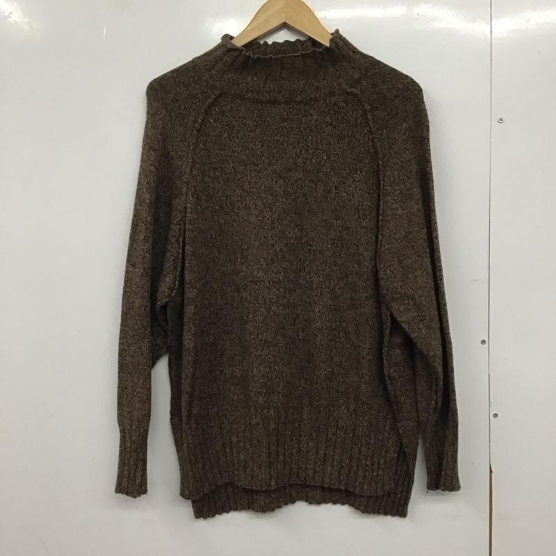 フリークスストア FREAK S STORE ニット、セーター 長袖 F19-LTK-35 ハイネック ラグランスリーブ FREE 無地 茶 / ブラウン /  レディース USED 古着 中古 10146599