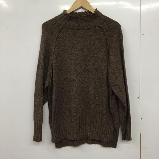 フリークスストア FREAK S STORE ニット、セーター 長袖 F19-LTK-35 ハイネック ラグランスリーブ FREE 無地 茶 / ブラウン /  レディース USED 古着 中古 10146599