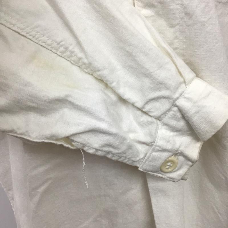 古着 USED シャツ、ブラウス 長袖 長袖シャツ カラーシャツ ポケットシャツ 長袖カットソー 40 無地 白 / ホワイト /  メンズ USED 古着 中古 10115341