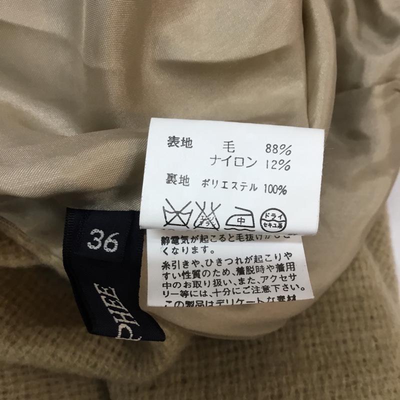 マカフィー MACPHEE スカート ひざ丈スカート 台形スカート 36 無地 ベージュ / ベージュ /  レディース USED 古着 中古 10042187
