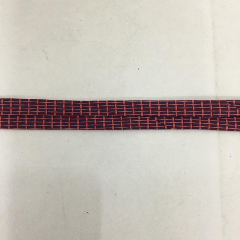 エルメス HERMES ネクタイ ネクタイ シルク 総柄 赤 / レッド / X 紺 / ネイビー /  メンズ USED 古着 中古 10142108