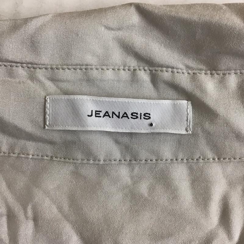 ジーナシス JEANASIS カットソー 半袖 半袖カットソー シャツカットソー Vネック 無地 FREE 無地 灰 / グレー /  レディース USED 古着 中古 10116430