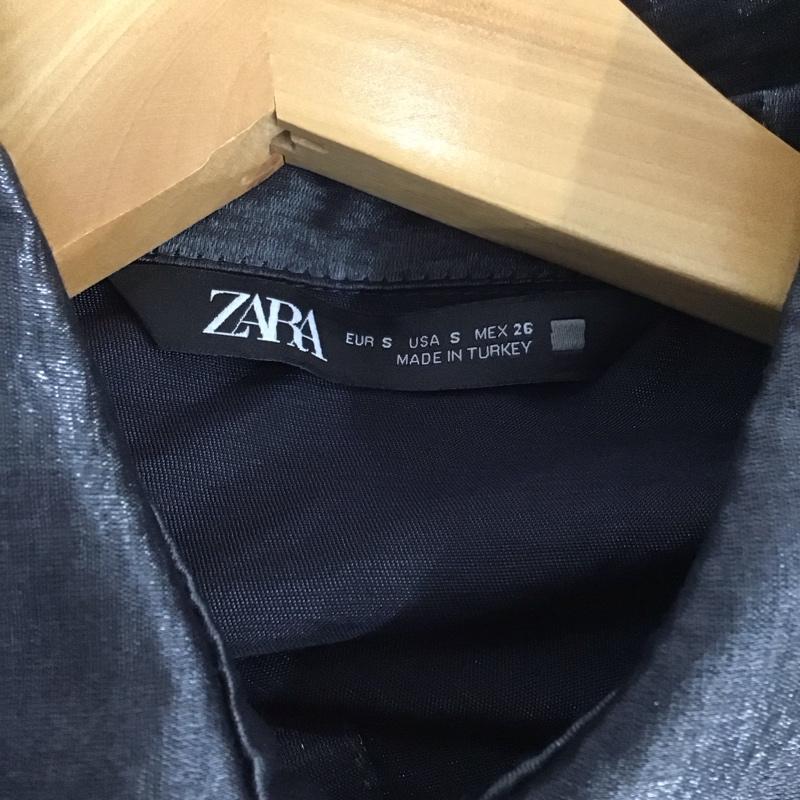 ザラ ZARA シャツ、ブラウス 長袖 長袖シャツ 無地シャツ カラーシャツ S 無地 黒 / ブラック /  レディース USED 古着 中古 10138786