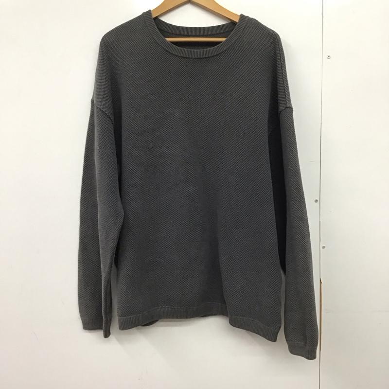 クレプスキュール crepuscule ニット、セーター 長袖 長袖ニットカットソー クルーネック セーター 2 無地 ダークグレー / ダークグレー /  メンズ USED 古着 中古 10147398