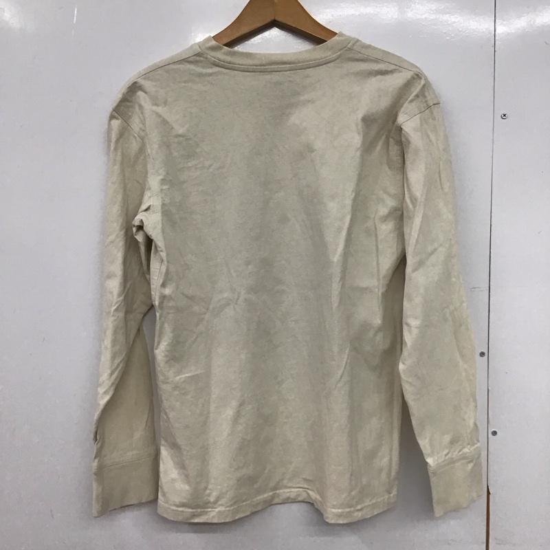 カーハート Carhartt カットソー 長袖 長袖カットソー クルーネックカットソー プリントカットソー XS ロゴ、文字 ベージュ / ベージュ /  メンズ USED 古着 中古 10147012