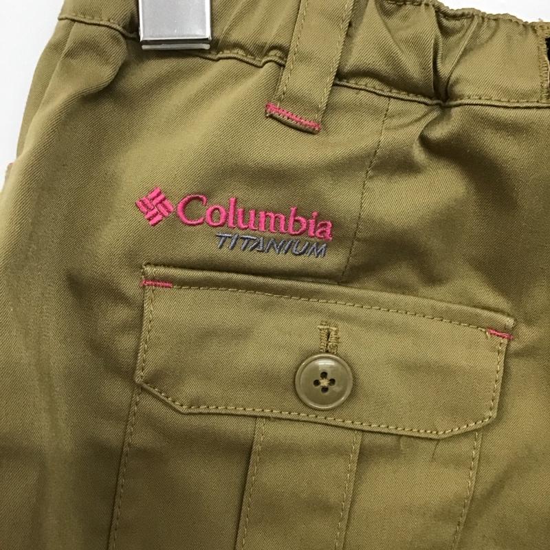 コロンビア Columbia パンツ ショートパンツ アウトドア M ロゴ、文字 ベージュ / ベージュ /  レディース USED 古着 中古 10146374