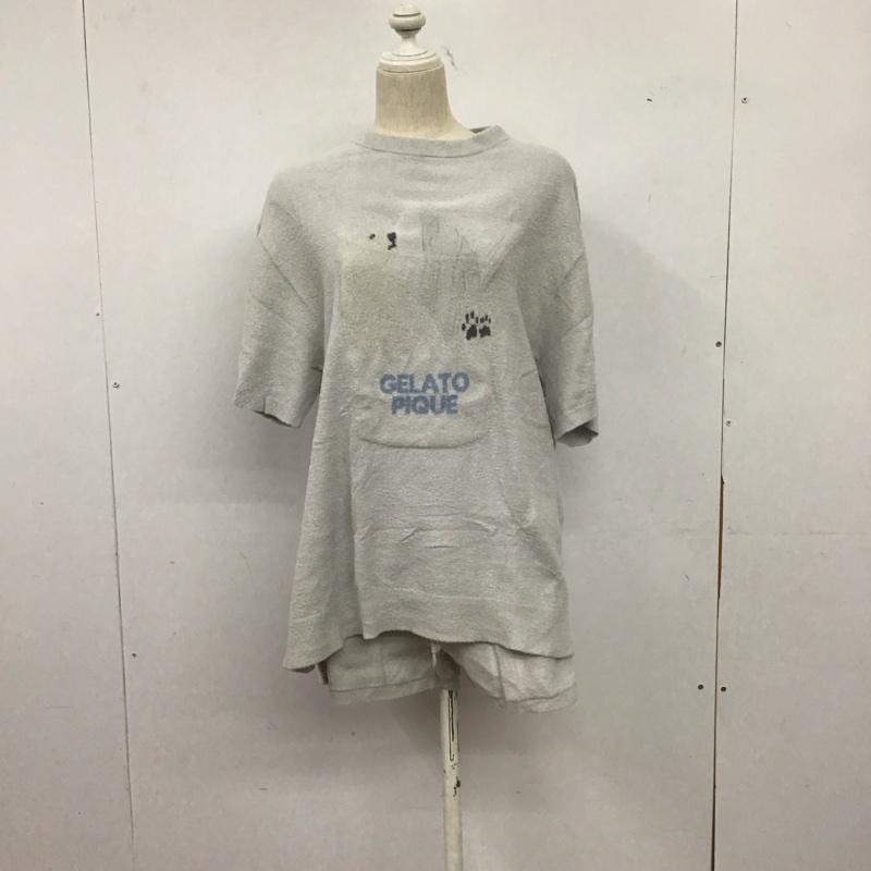 ジェラートピケ gelato pique セットアップ セットアップ セットアップ ルームウェア 2点セット ONE SIZE ロゴ、文字 X プリント 青 / ブルー /  レディース USED 古着 中古 10149071