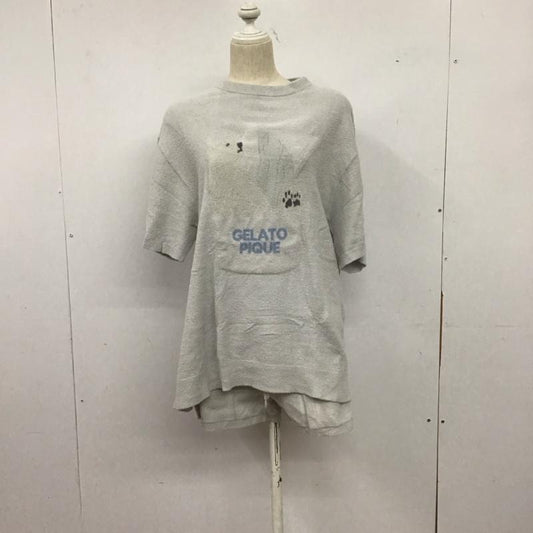 ジェラートピケ gelato pique セットアップ セットアップ セットアップ ルームウェア 2点セット ONE SIZE ロゴ、文字 X プリント 青 / ブルー /  レディース USED 古着 中古 10149071
