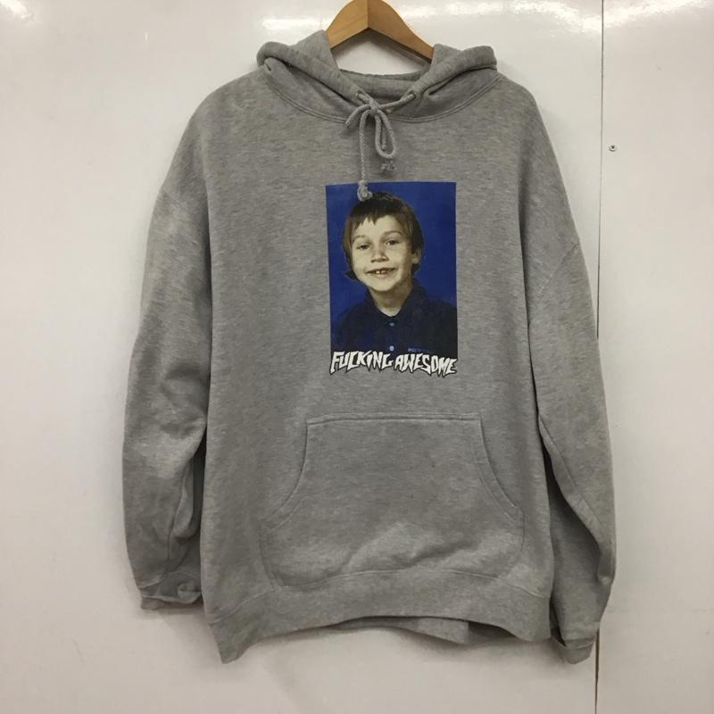 ファッキンオーサム FUCKING AWESOME パーカー 長袖 長袖パーカー プルオーバーパーカー スウェット XL プリント 灰 / グレー /  メンズ USED 古着 中古 10148067