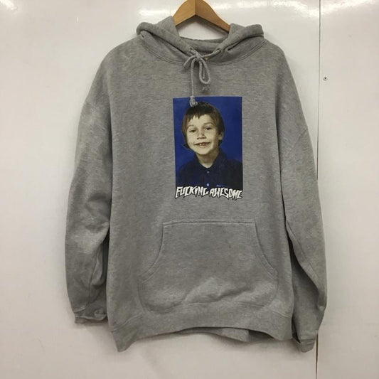 ファッキンオーサム FUCKING AWESOME パーカー 長袖 長袖パーカー プルオーバーパーカー スウェット XL プリント 灰 / グレー /  メンズ USED 古着 中古 10148067