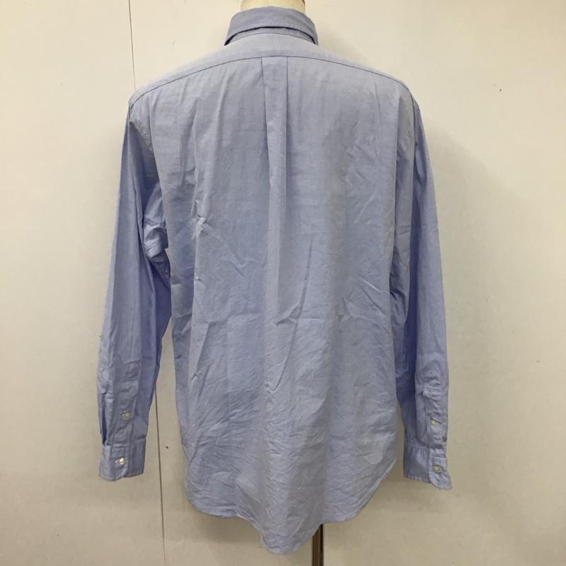 ラルフローレン RALPHLAUREN シャツ、ブラウス 長袖 長袖シャツ カラーシャツ ボタンダウンシャツ 長袖カットソー ロゴ、文字 水色 / ライトブルー /  メンズ USED 古着 中古 10115135