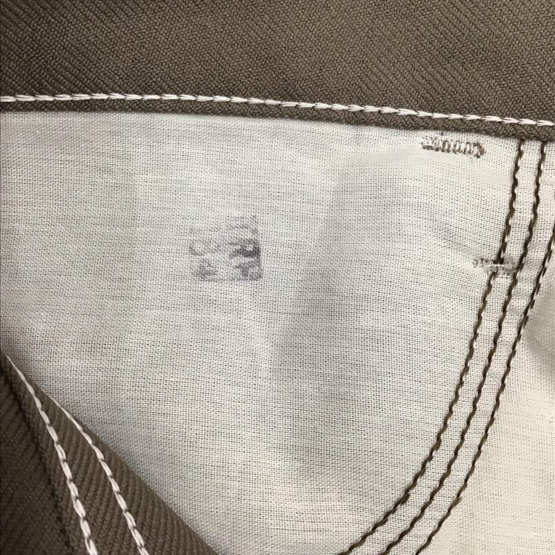 ラングラー Wrangler パンツ スラックス スラックス センタータックパンツ ストレートパンツ 34インチ 無地 茶 / ブラウン /  メンズ USED 古着 中古 10120523