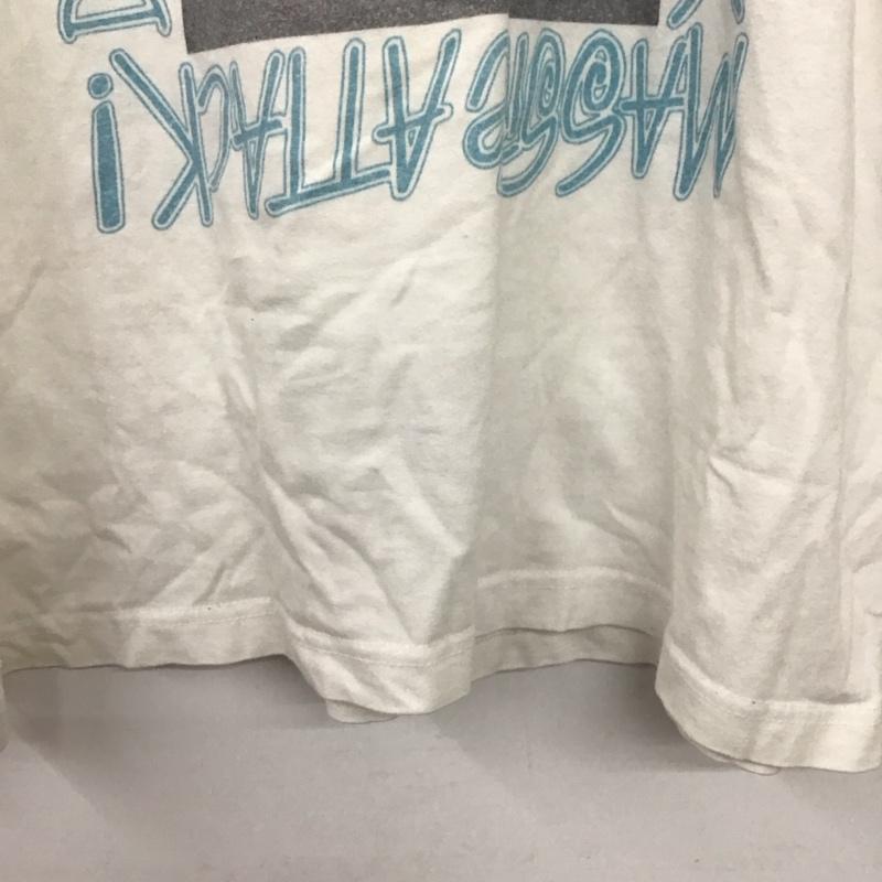 ソフト・マシーン SOFTMACHINE カットソー 長袖 長袖カットソー クルーネックカットソー プリントカットソー M プリント 白 / ホワイト /  メンズ USED 古着 中古 10137272