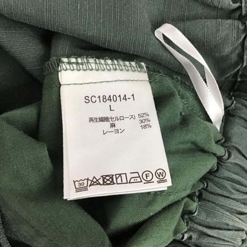 スタディオクリップ studio CLIP ボトムス ボトムス SC184014-1 ワイドパンツ スカーチョ L 無地 緑 / グリーン /  レディース USED 古着 中古 10109067