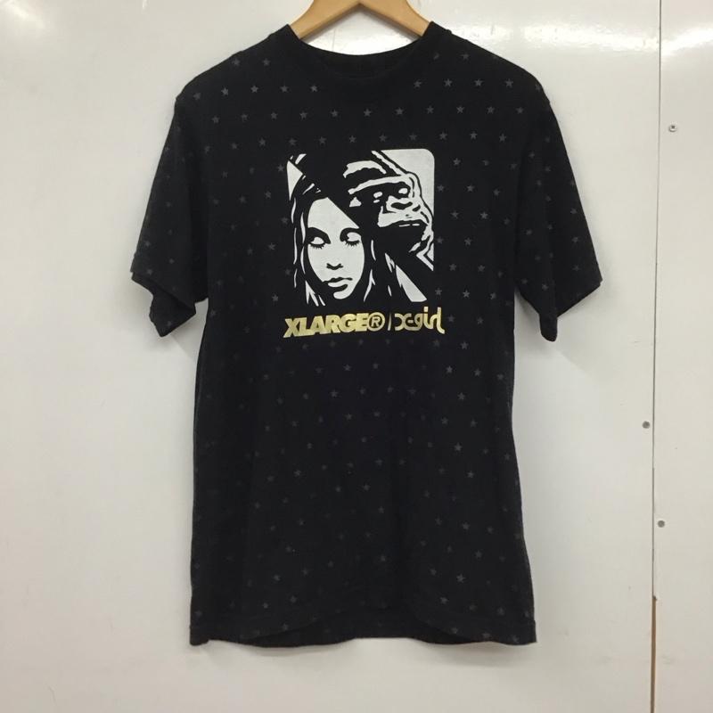 エクストララージ XLARGE Tシャツ 半袖 半袖カットソー プリントTシャツ クルーネックカットソー xgirl S プリント 黒 / ブラック /  メンズ USED 古着 中古 10133680