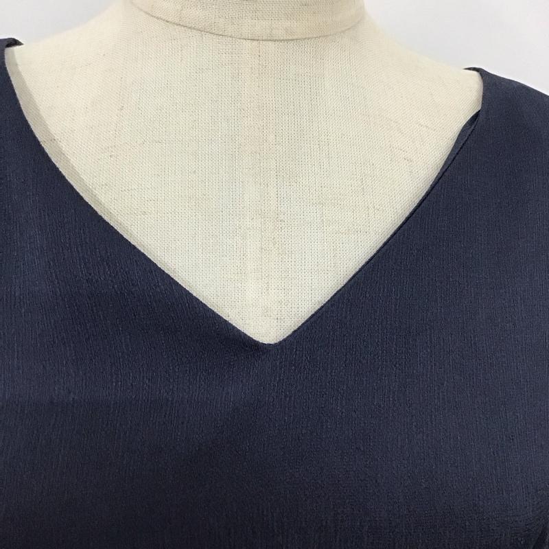 アパートバイローリーズ apart by lowrys ワンピース ロングスカート AP271012TK Vネック 半袖 FREE 無地 紺 / ネイビー /  レディース USED 古着 中古 10115502