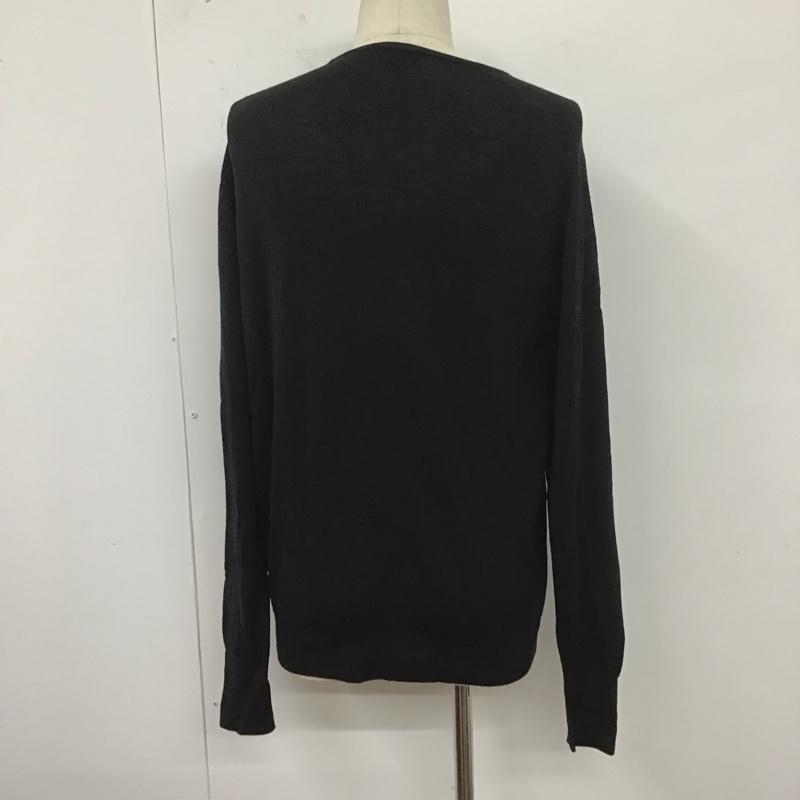 ジョンスメドレー JOHN SMEDLEY カットソー 長袖 長袖ニットカットソー クルーネック セーター L 無地 黒 / ブラック /  メンズ USED 古着 中古 10127364