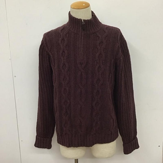 エルエルビーン L.L.Bean ニット、セーター 長袖 S 無地 えんじ / ワインレッド /  メンズ USED 古着 中古 10111369